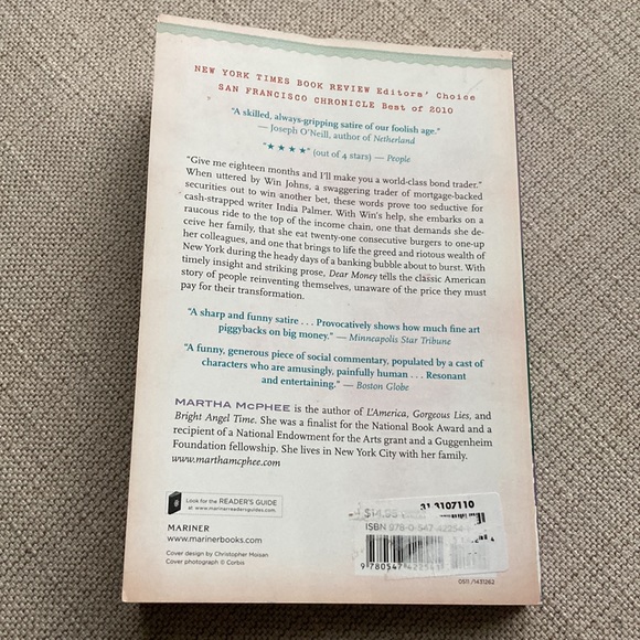 Dear Money by Martha McPhee, a Novel, New York Times Book Review Editors’ Choice - Picture 2 of 4